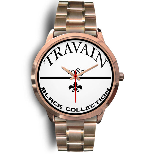 Travain - Black Collection - Rose Gold Watch