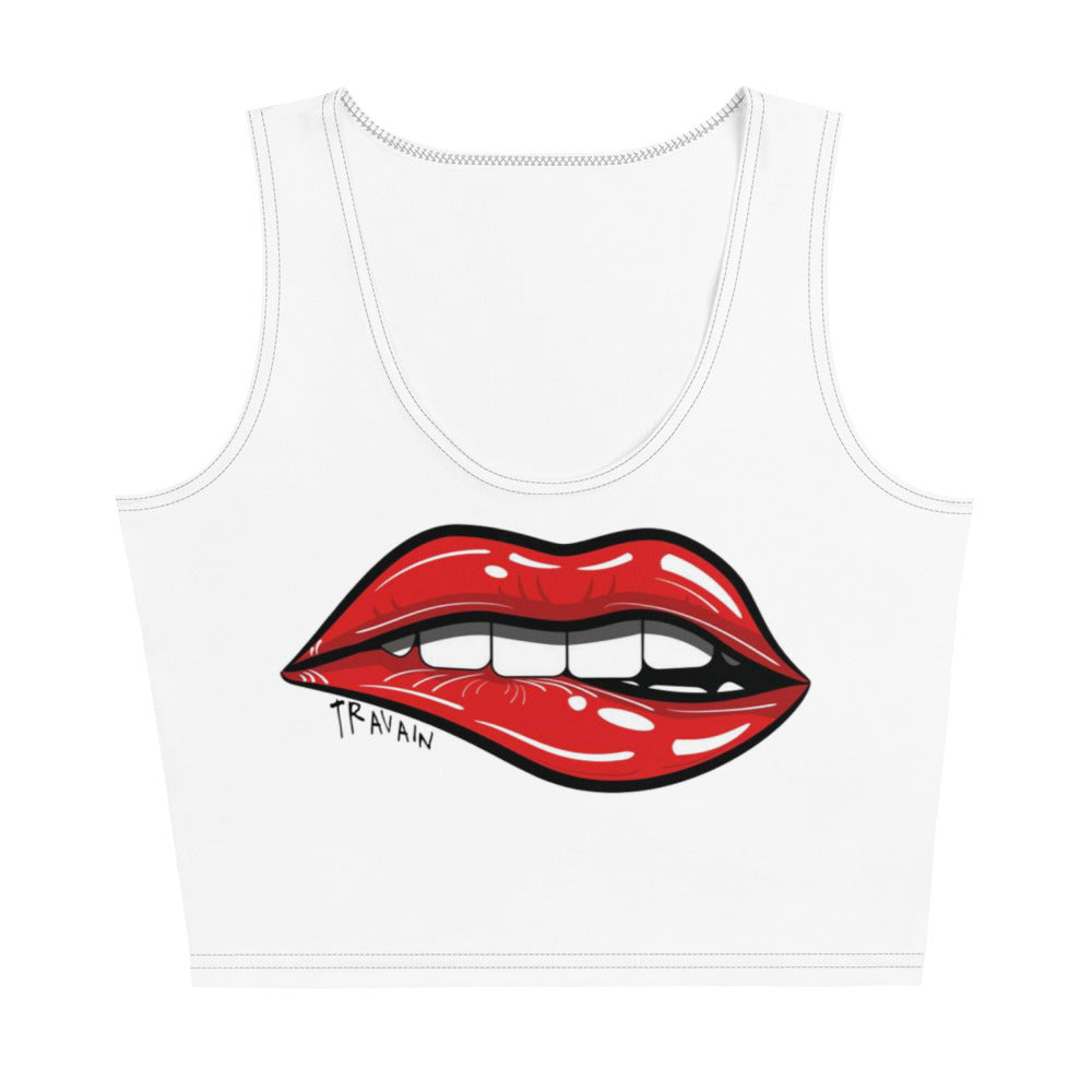 LUSH - LIPS Crop Top (white)