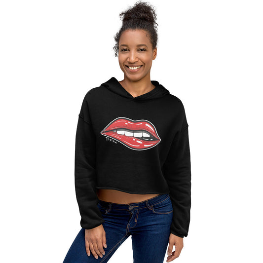 LUSH LIPS - Crop Hoodie