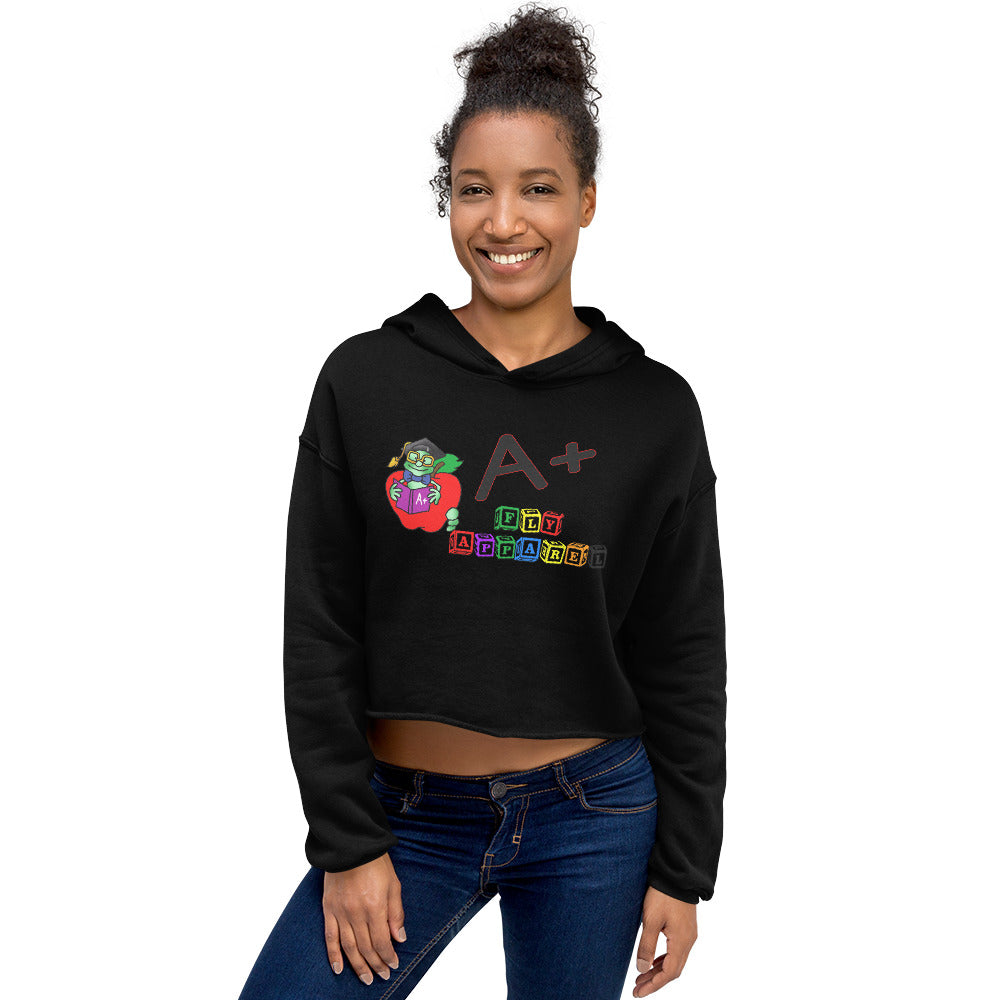 A+Fly Book Worm Crop Hoodie