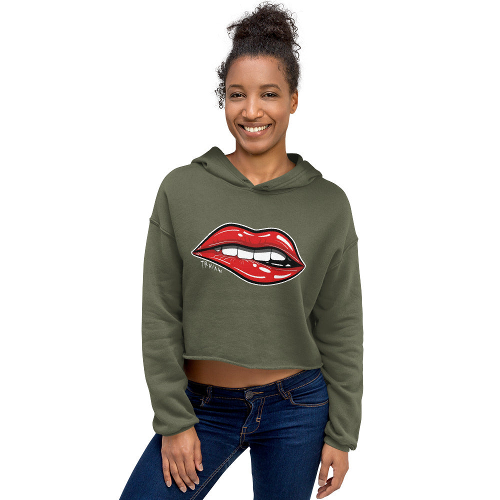 LUSH LIPS - Crop Hoodie