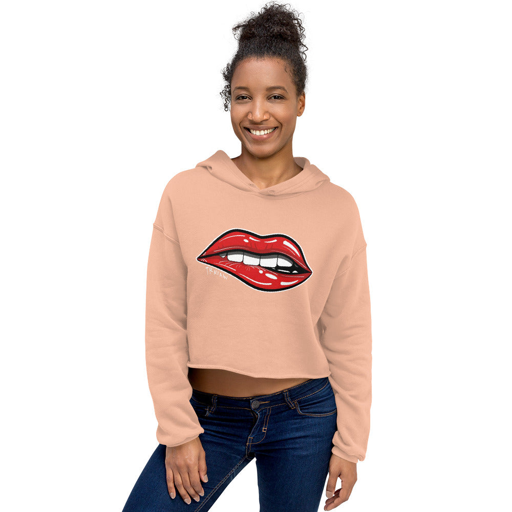 LUSH LIPS - Crop Hoodie