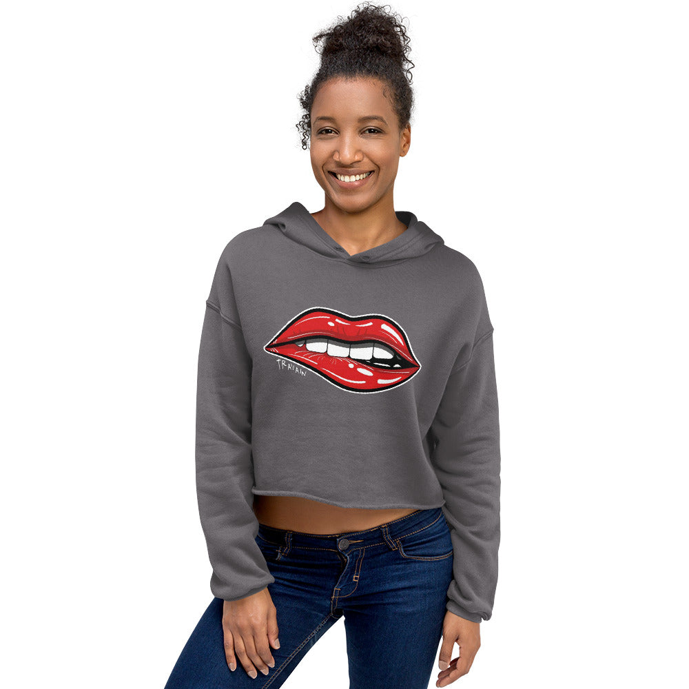 LUSH LIPS - Crop Hoodie