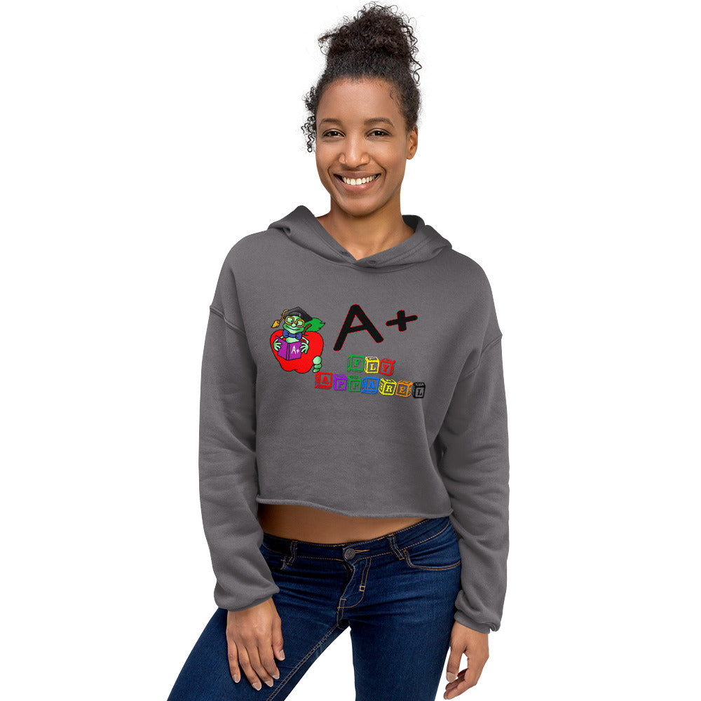 A+Fly Book Worm Crop Hoodie